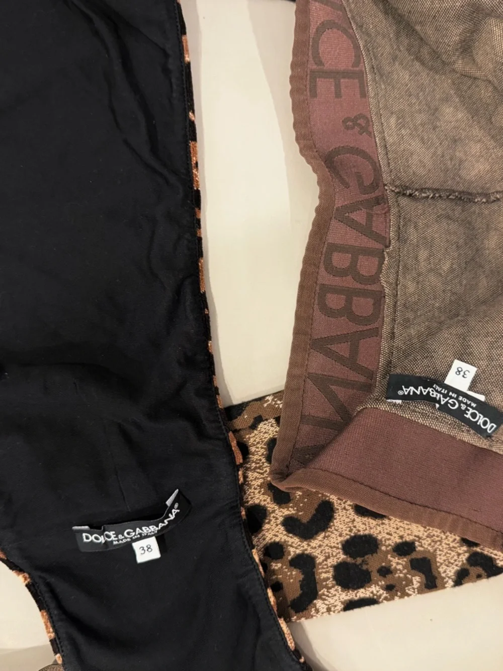 Dolce & Gabbana Animal Print Bralette Set Top & Leggin - Picture 8 of 9